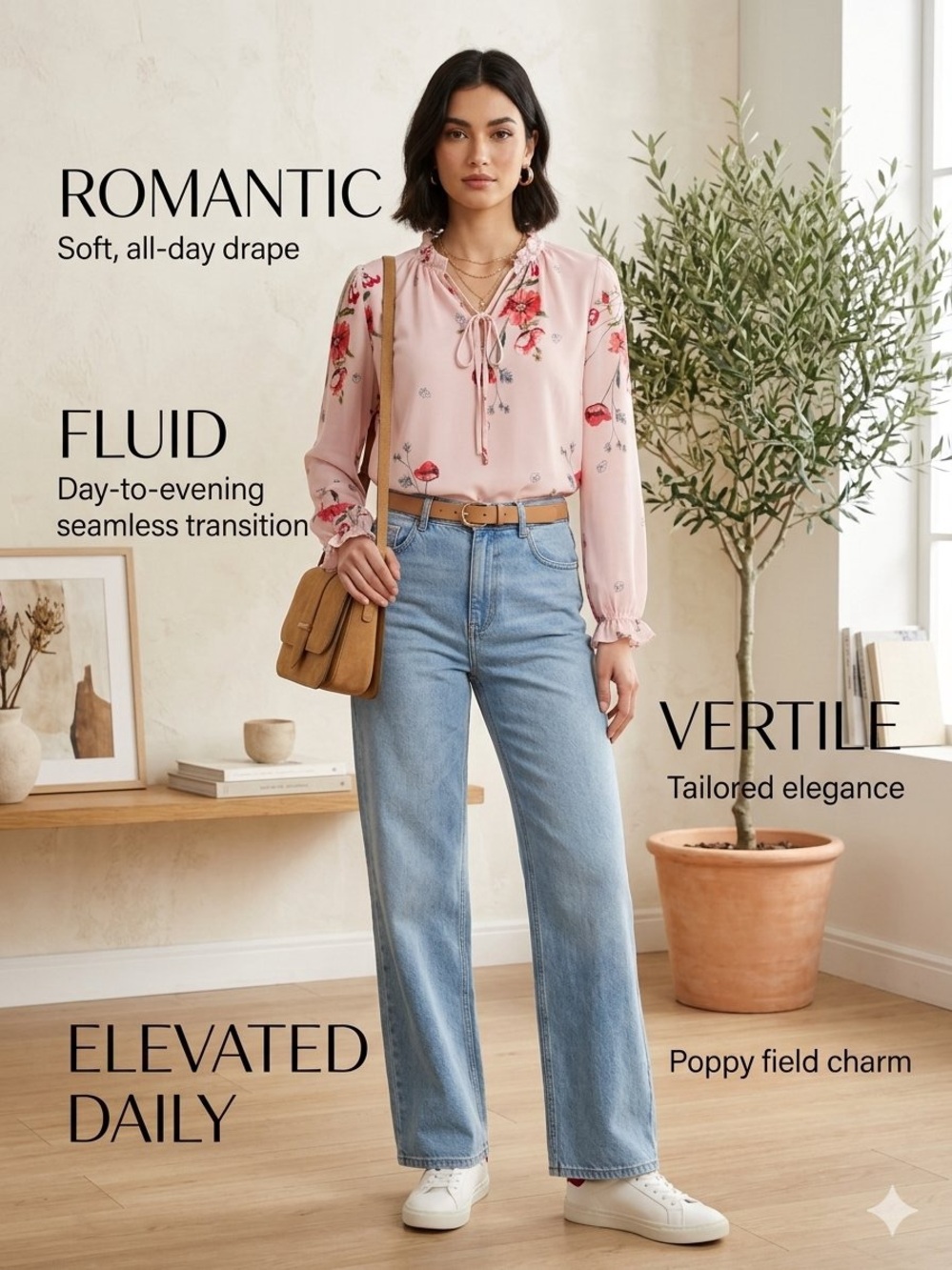 Bar III delicate, long sleeve floral size extra large